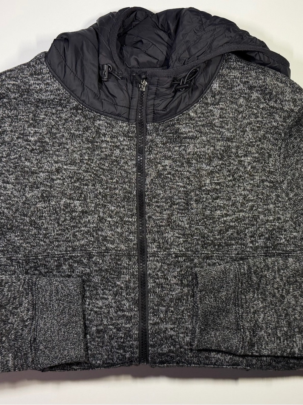 Abercrombie & Fitch Gray Zip Up Hoodie Jacket Men’s M Nylon Y2K VTG